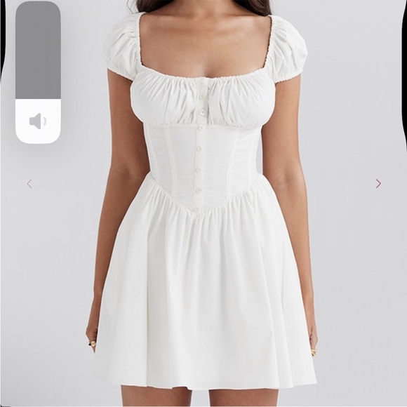House of Harlow white baby doll dress size medium - Picture 1 of 12